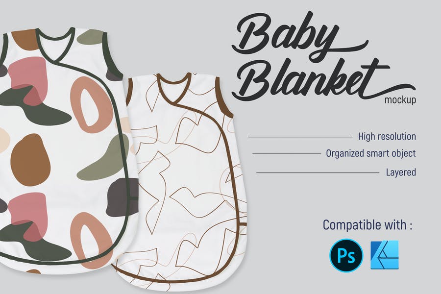 Customizable Baby Blanket Mockup