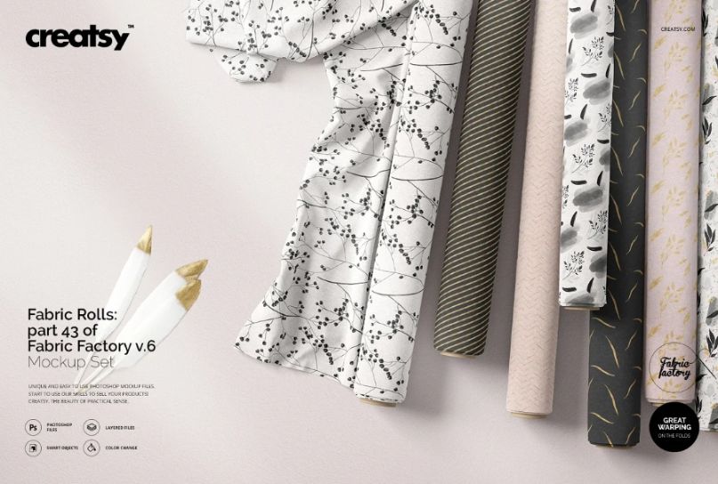 Download 14 Fabric Rolls Mockup Psd For Presenting Patterns Mockupcloud