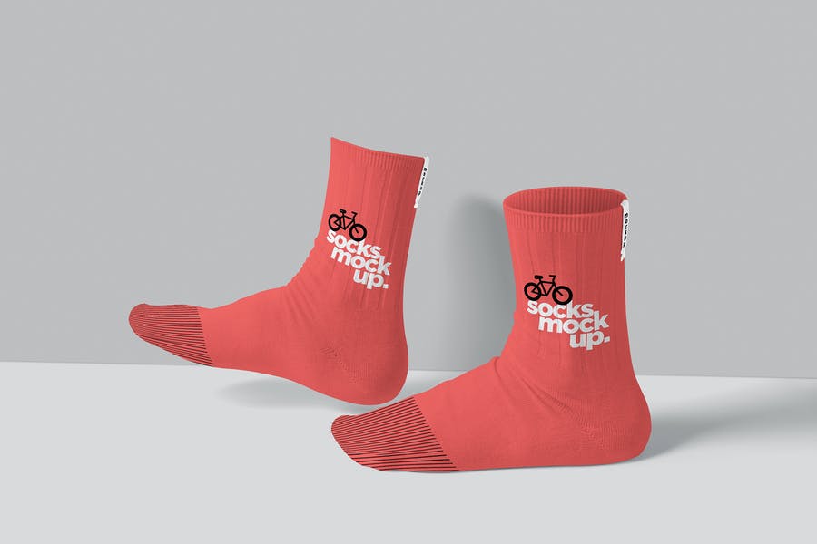 Customizable Socks Mockup PSD