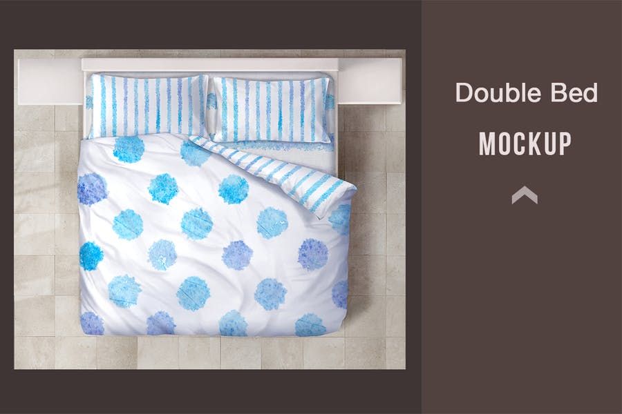 Double Bed Mockup PSD