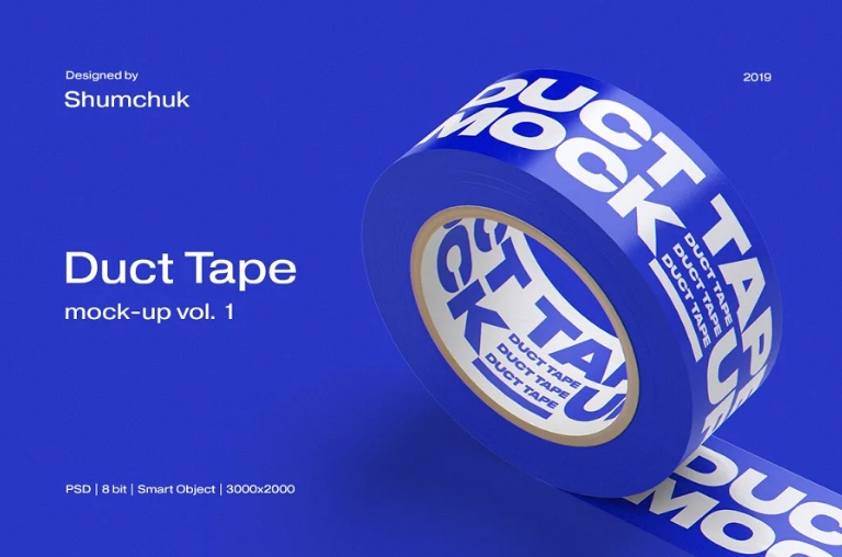 Duct Tape Mockup PSD