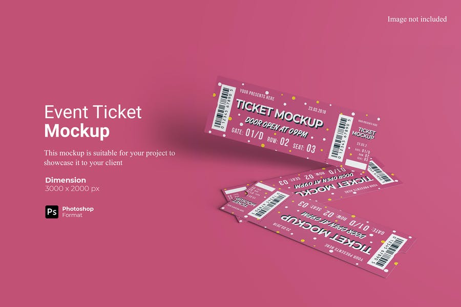Easy Editable Event Tickets Mockup