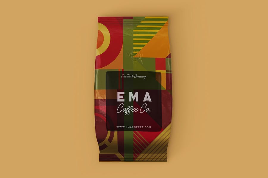 Editable Coffee Bag Mockup