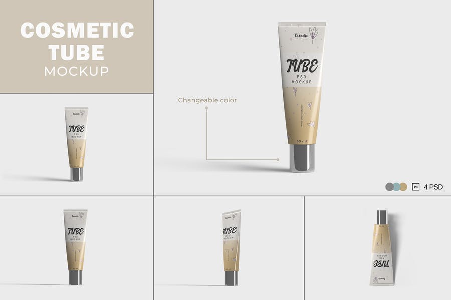Editable Cosmetics Branding Mockups