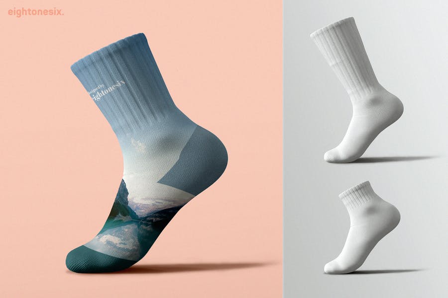 Editable Socks PSD Mockup