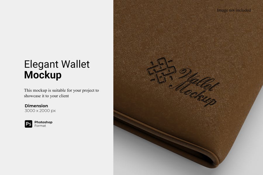 Elegant Wallet Mockup PSD