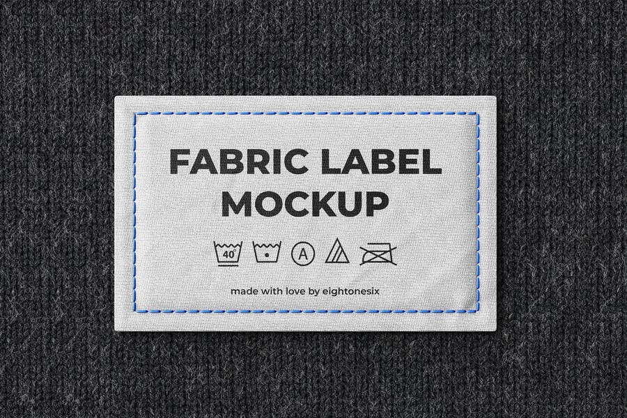 Fabric Label Mockup PSD