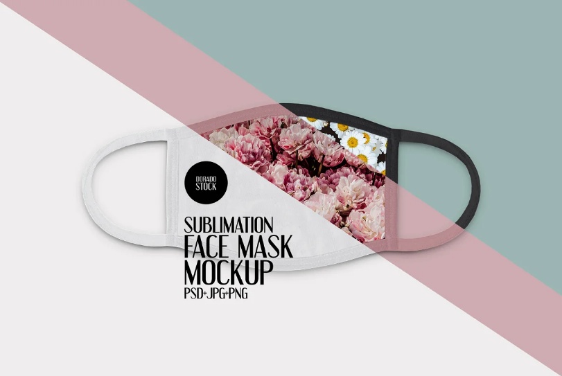 Face Mask Sublimation Mockup
