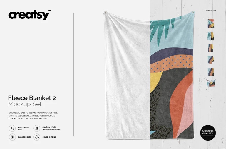 Download 20 Blanket Mockup Psd For Presenting Patterns Mockupcloud