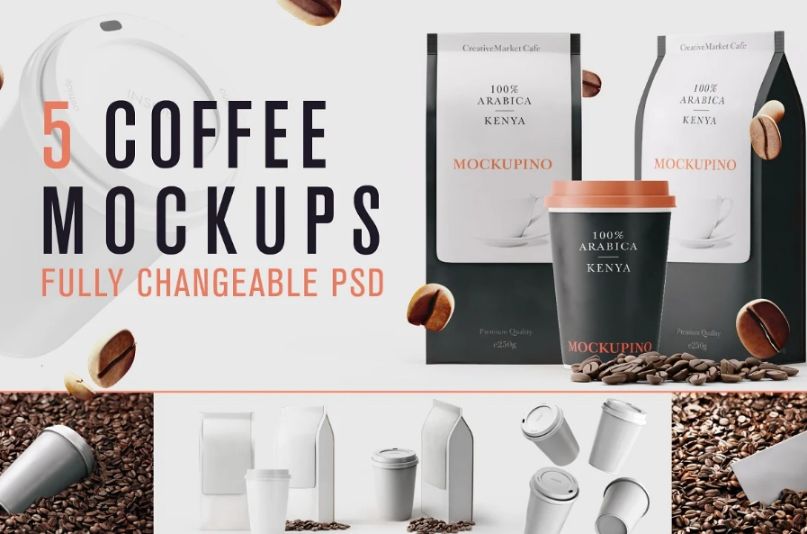 Fully Customizable Coffee Mockup