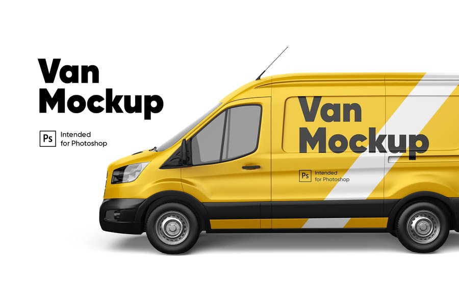Fully Customizable Van mockup