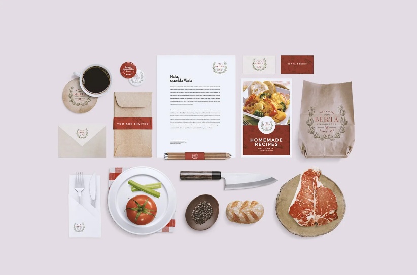 Fully Editable Restaurant Branding Mockup