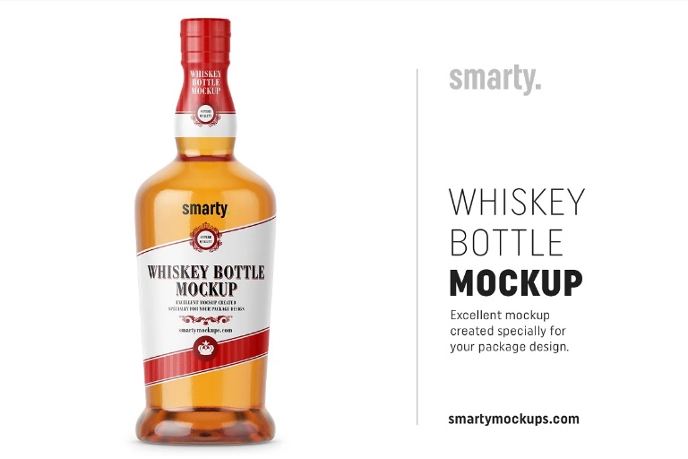Fully Layered Whiskey Branding Mockup