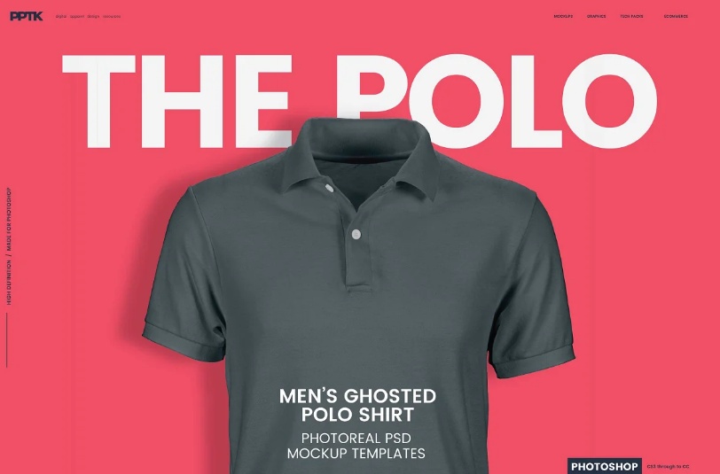 Ghosted Polo Shirt Mockup