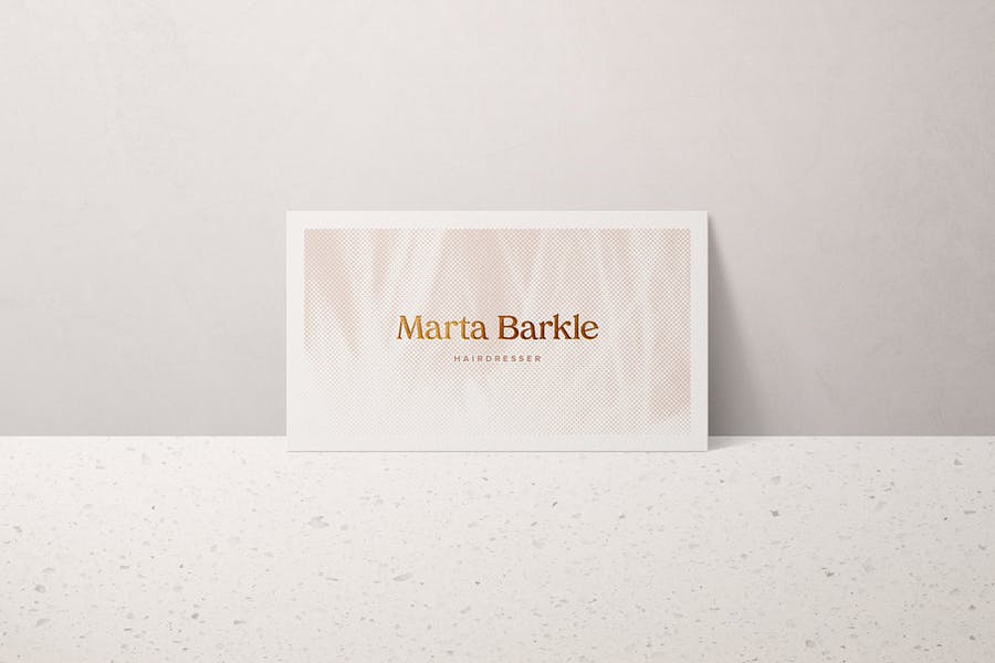 Gold and Silver Business Card Mockup