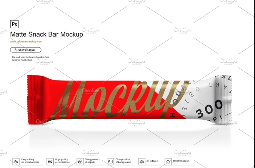 High Quality Snack Bar Mockup PSD