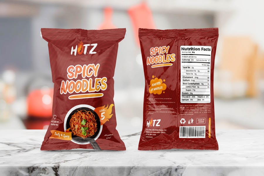 Isolated Snack Packaging Mockups