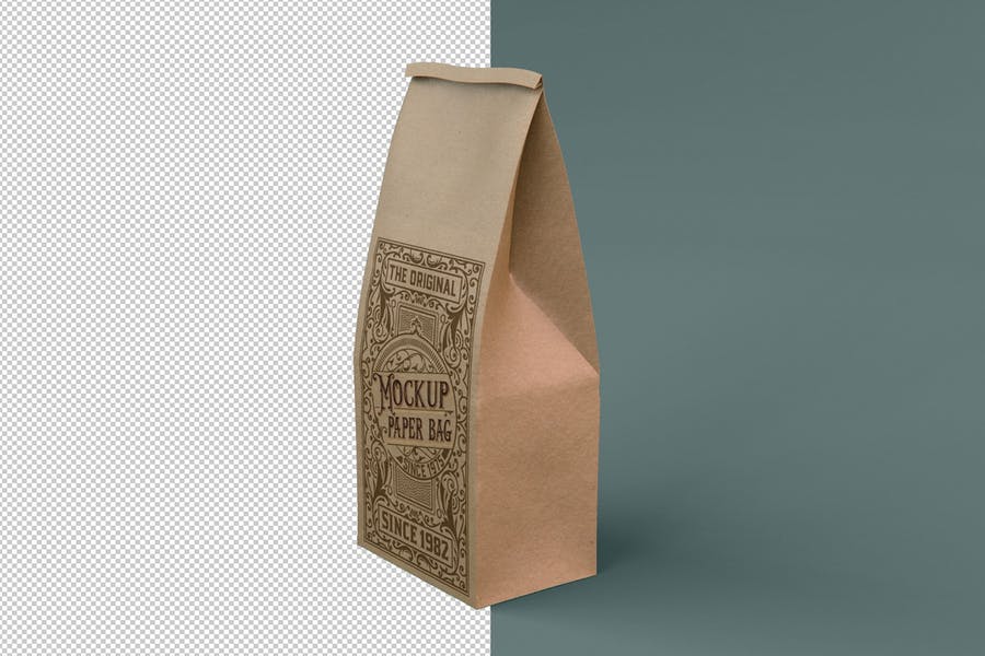 Kraft Coffee Bag Mockup PSD