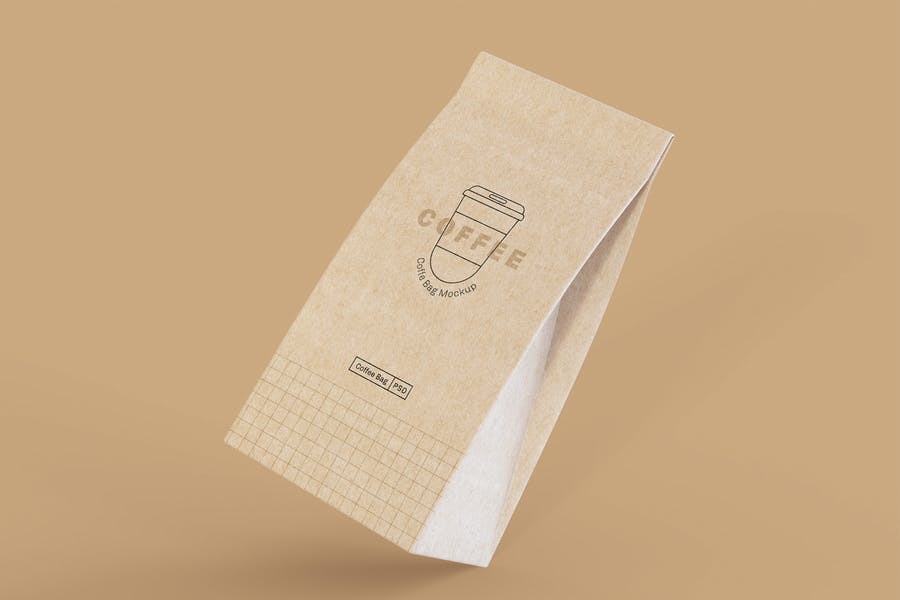 Kraft Paper Coffee Bag Mockup