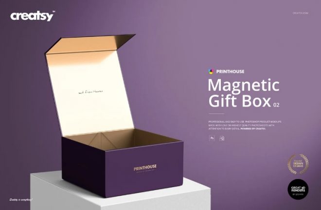 Magnetic Gift Box Mockup, Product Mockups ft. box & gift - Envato Elements