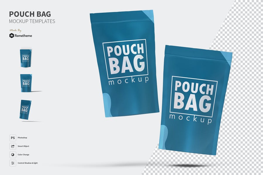 Layered Stand Up Pouch Mockup