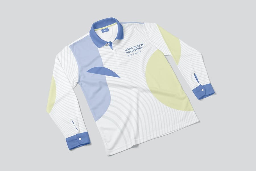 Long Sleeve Polo Shirt Mockup