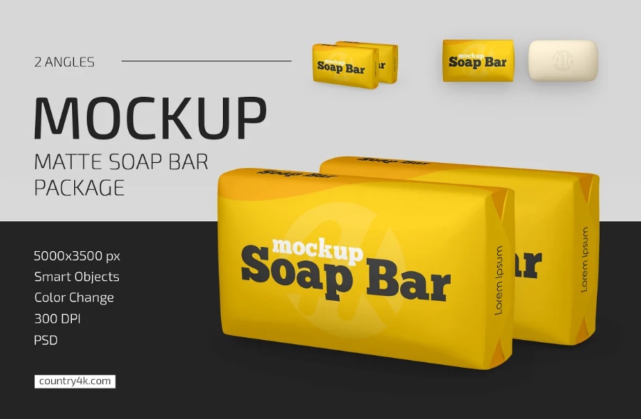 Matte Soap Bar Packaging Mockup