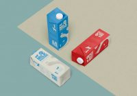 milk packaging mockup