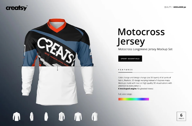 Moto Cross Jersey Mockup