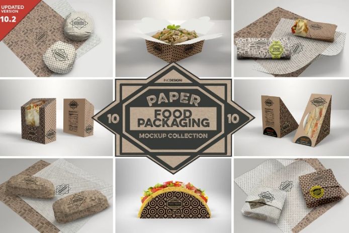 Paper Food Branding Mockup PSD