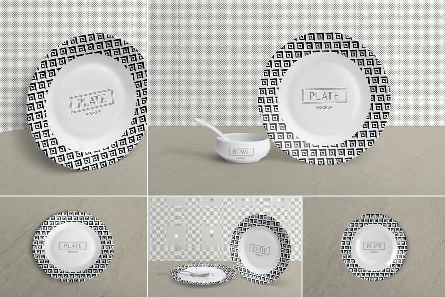 Plate Branding Mockup PSD