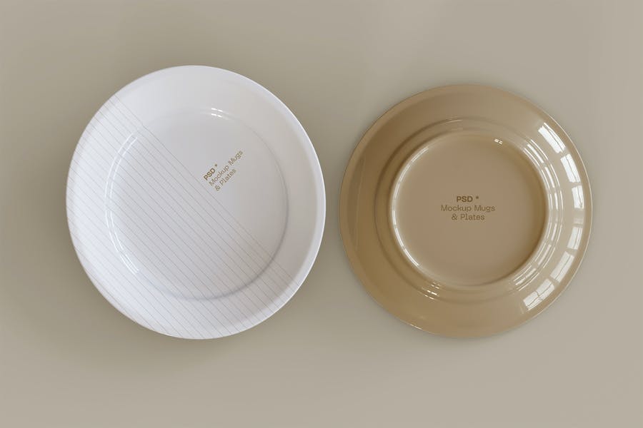Plates Branding Mockup PSD