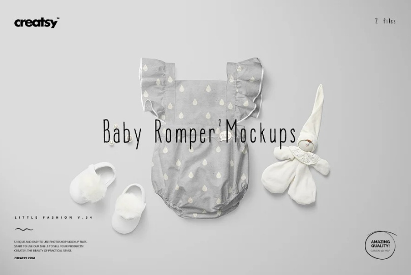 Printable Baby Dress Mockup PSD