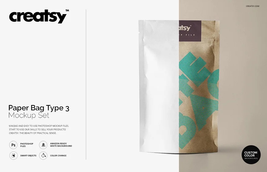 Printable Coffee Pouch Mockup