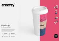 paper cup mockup psd