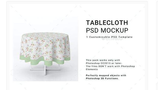 Professional Tablecloth Mockup PSD