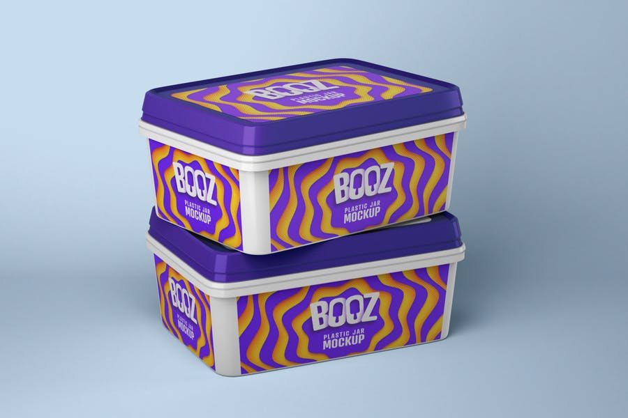 Realistic Ice Cream Box Mockup PSD