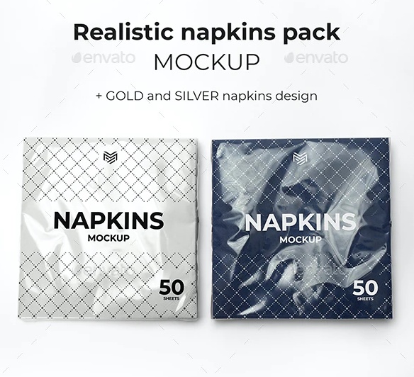 Realistic Napkin Mockup Pack