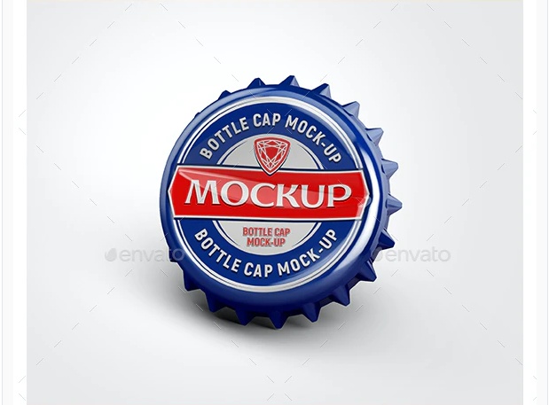 Realistic Soda Cap Mockup PSD