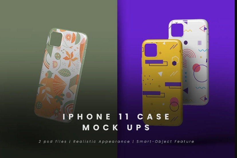 Realistic iPhone Case Mockup PSD