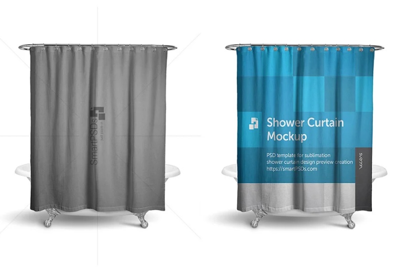 Showers Curtain Mockup PSD