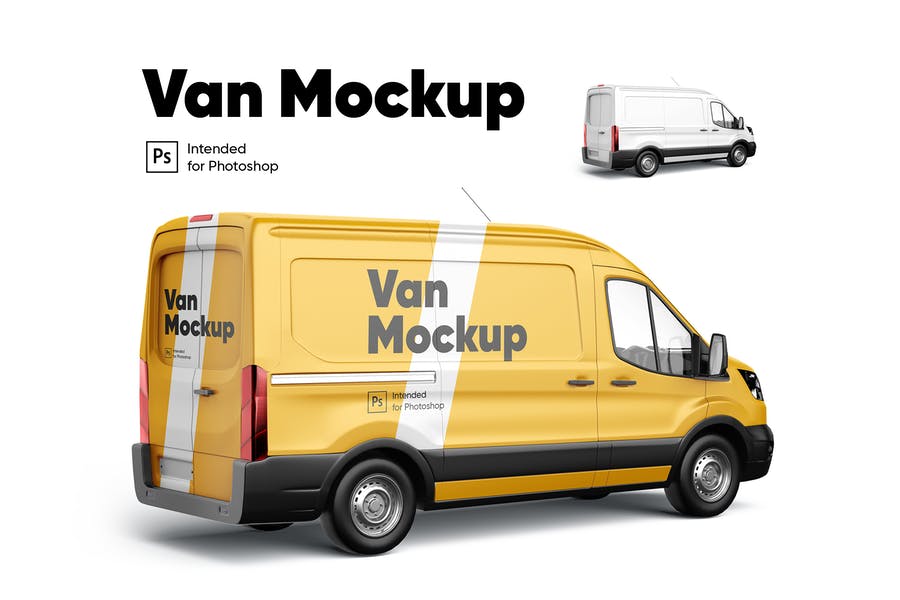 Simple Cargo Van Mockup