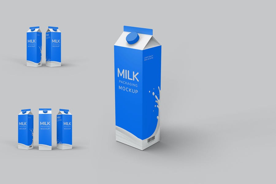 Simple Milk Branding  Mockup 