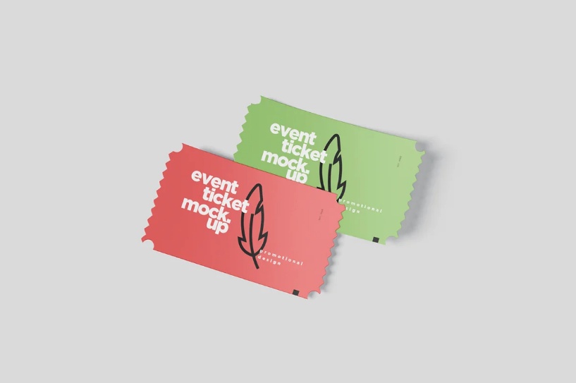 Small Event Ticket Mockup PSD