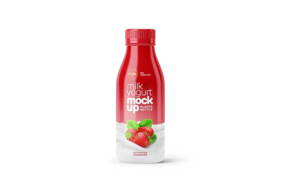 Small Yogurt Bottle Mockup PSD