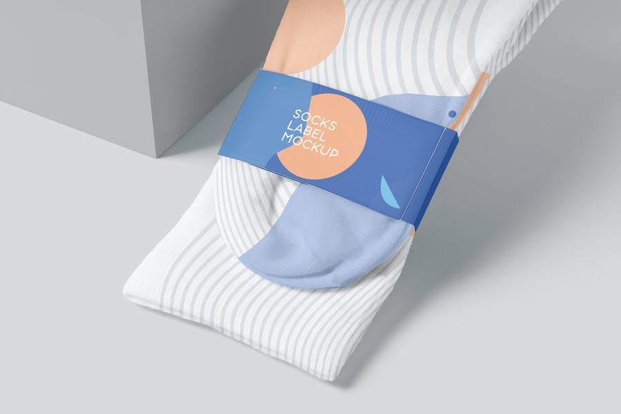 Socks Label Branding Mockup PSD