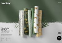 fabric rolls mockup