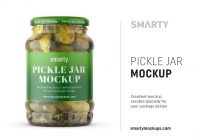 pickle jar mockup psd