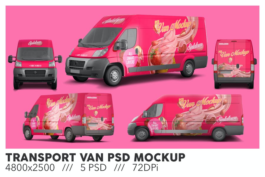 Transport Van Mockup PSD