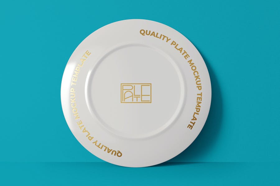 Two Sided Plate Mockup PSD